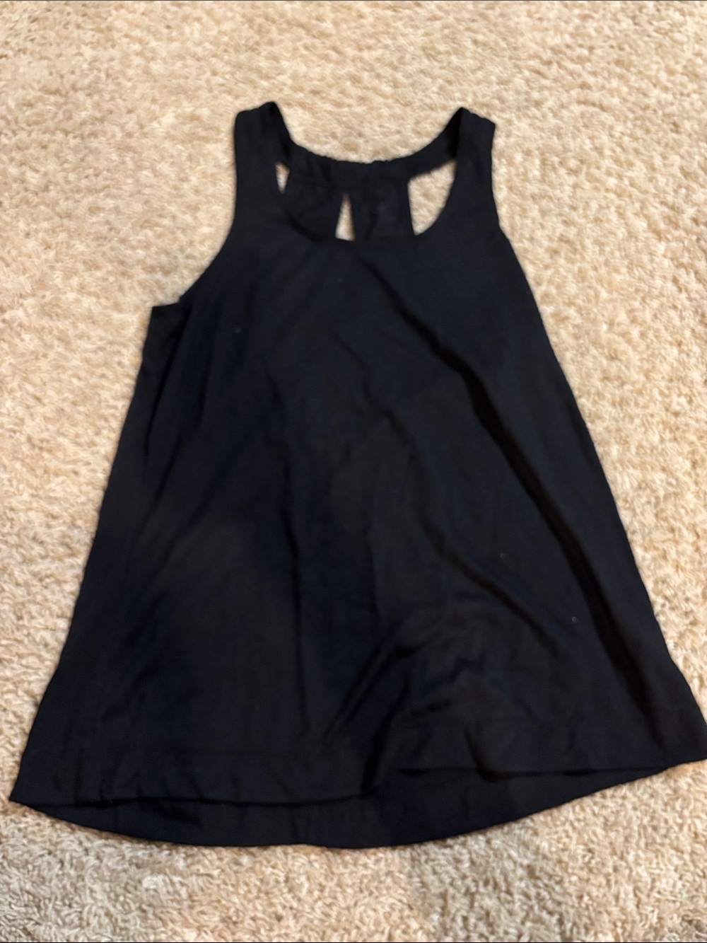 GAIAM Black Racerback Tank with Keyhole Cutouts